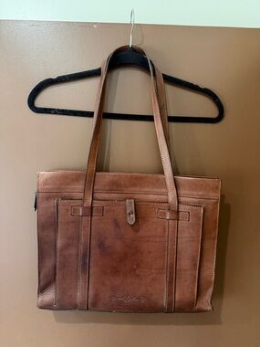 Leonardo Guizzetti Full Grain Saddle Leather Bag Made In Italy